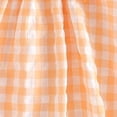 thumbnail image 6 of Staki Easter Outfit Baby Girl Toddler Girl St Patricks Day Outfit Baby Plaid Smocked Dress Little Girls Kids Spring Summer Dresses Cute Clothes 12-24M 2-5Y(Orange,4-5 Years), 6 of 8