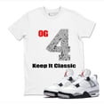 thumbnail image 1 of Keep Is Classic Chemise pour Assortir Jordan 4 Ciment Blanc, Chemise Rétro 4 Ciment Blanc, Blanc Ce - Sable - 3TG, 1 of 5