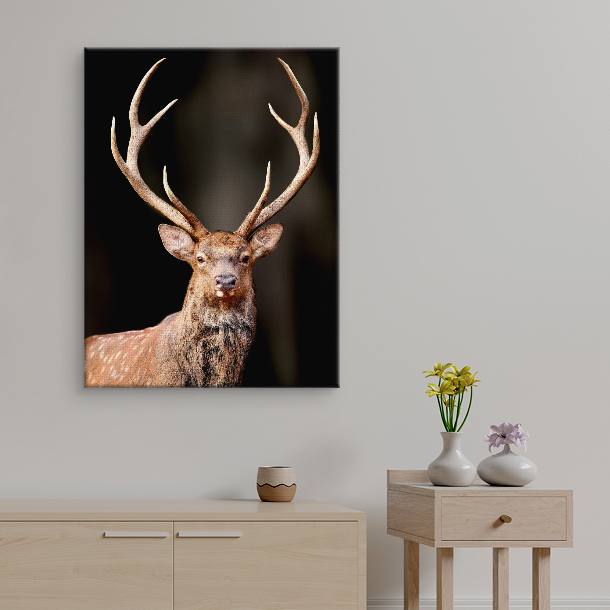 Masterpiece Art Gallery Magnificent Deer By Belle Maison Canvas Art Print 30" x 40"