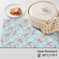 thumbnail image 5 of Placemat, Pioneer Flower Floral Print Pattern Place Mats Table Mat Set Of 2, PVC Washable Placemats for Party Kitchen Dining Decoration, 18x12 Inch, Fade Resistant, 5 of 6