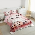 thumbnail image 3 of Manfei Pink Lovely Ghost Queen Comforter Set,Girls Halloween Bedding Sets,Rustic Pumpkin Bedding Comforter Set For Girl Kids,Super Cozy Room Decor Reversible,3 Pieces, 3 of 8