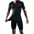 thumbnail image 5 of NELEUS Men's Tight Fitting Shirt Athletic Tops Base Layer Short Sleeves 3 Pack,Black,US Size XL, 5 of 8