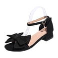 thumbnail image 3 of BRGZLK Sandals Women Casual Style Comfortable Plus Size Solid Color Fashion Summer Woven Beach Shoes Slip On Wedge Heeled Bow Casual Outdoor Sandals, 3 of 7