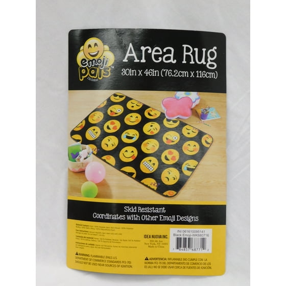 Multi Emoji Pals Rug Black Com