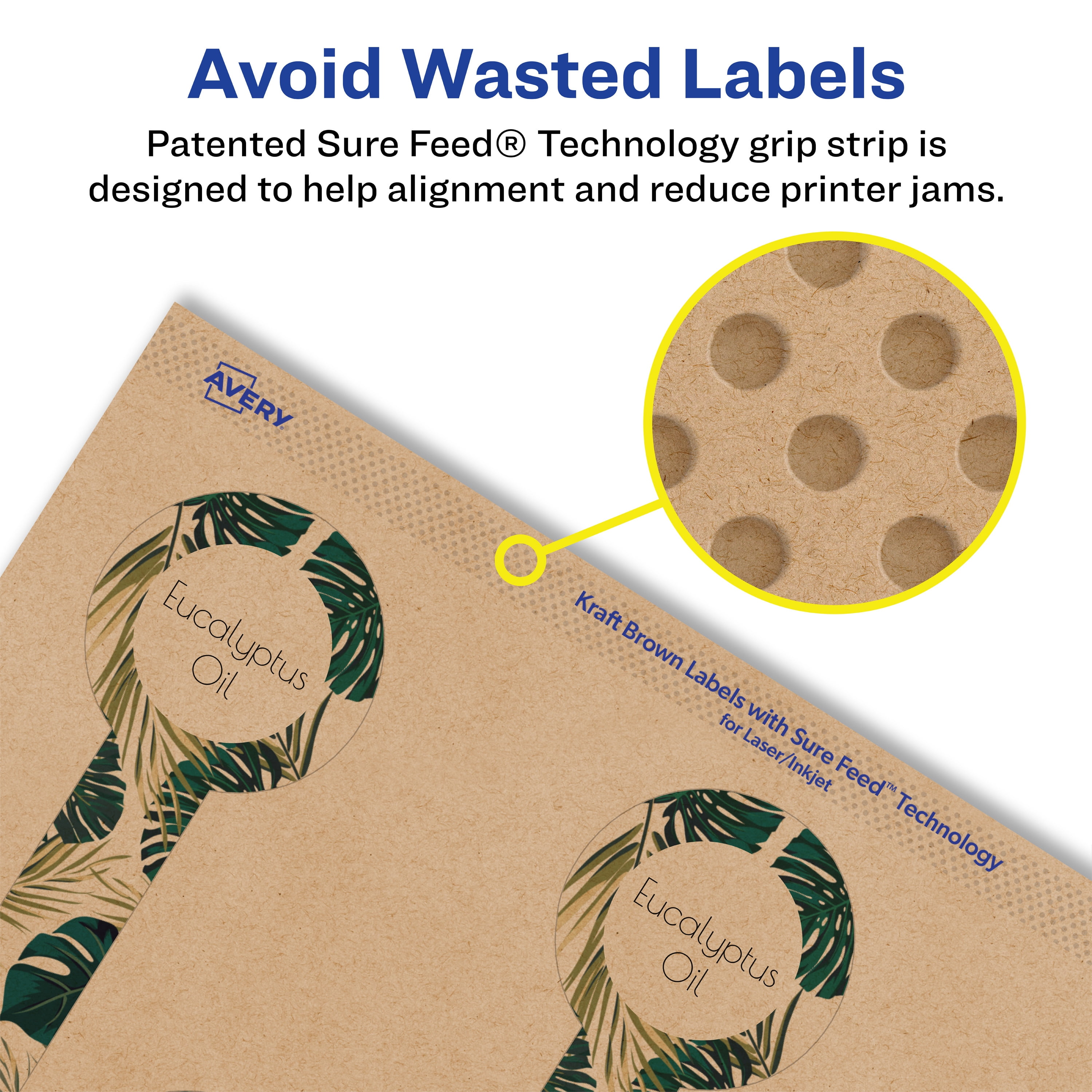Avery Kraft Brown Lollipop Labels, 1.5" x 4", 400 Labels