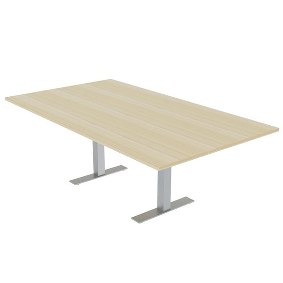 7 Ft Rectangular Conference Table Metal T Bases Power And Data Unit