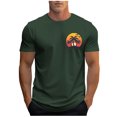 thumbnail image 4 of VBTAPA Mens Hawaiian T-shirts Palm Tree Graphic Tees Tropical Summer Short Sleeve Crewneck Tee Casual Hipster Tops Army Green L, 4 of 6