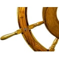 thumbnail image 3 of Nagina International Natural Nautical MDF Hub Wooden Pirate's Ship Steering Wheel - Home Decor - Pirate Nursery Gift (30 Inches), 3 of 6