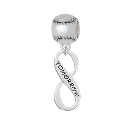 Today Tomorrow Infinity Sign - Softball Charm Bead