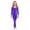 Purple, variant on Big Girls Leotard Solid Long Sleeve Full Jumpsuit Stretchy Tight Romper, Sizes 7-9