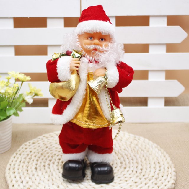Adornos eléctricos de Papá Noel que treparán escaleras Muñeco de peluche creativo de Papá Noel