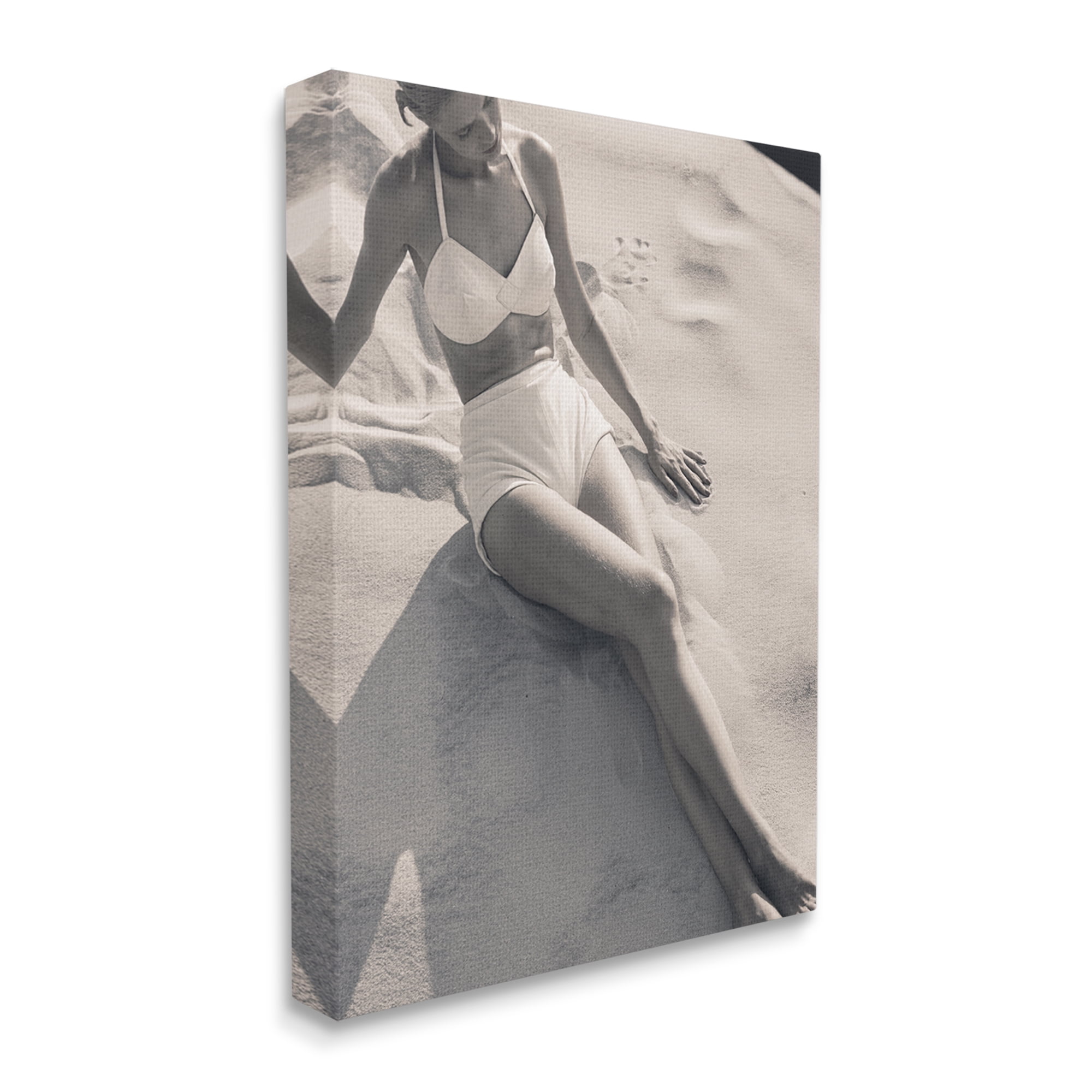 Stupell Industries Beach Fashion Photography Nature Photography Gallery Wrapped Canvas Art Print Wall Art, 24 x 30