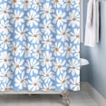 thumbnail image 3 of Tchckioa Boho Floral Shower Curtain for Bathroom,72x72 Inch Waterproof Hooks Bath Curtain Decor,Blue White, 3 of 6
