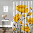 thumbnail image 2 of Fenyluxe Flowers Quick-Drying Shower Curtain Set for Bathroom 100% Polyester Fiber with Hooks 36x72, 2 of 7