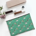 thumbnail image 6 of Zufioo Duck Mallard Flying Pose Print DuPont Paper Portable Toiletry Bag, 8.9x6.5 inch Zippered Hand-held Paper Cosmetic Bag Storage Tool Kit, 6 of 7