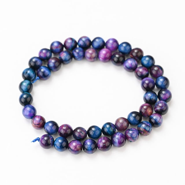 Cuentas de piedra natural, ágatas redondas, turquesas, amazonita, cuarzo, Lava, ojo de tigre, cuentas para fabricación de joyería, pulsera DIY, 4/6/8/10/12mm Tan Jianjun unisex