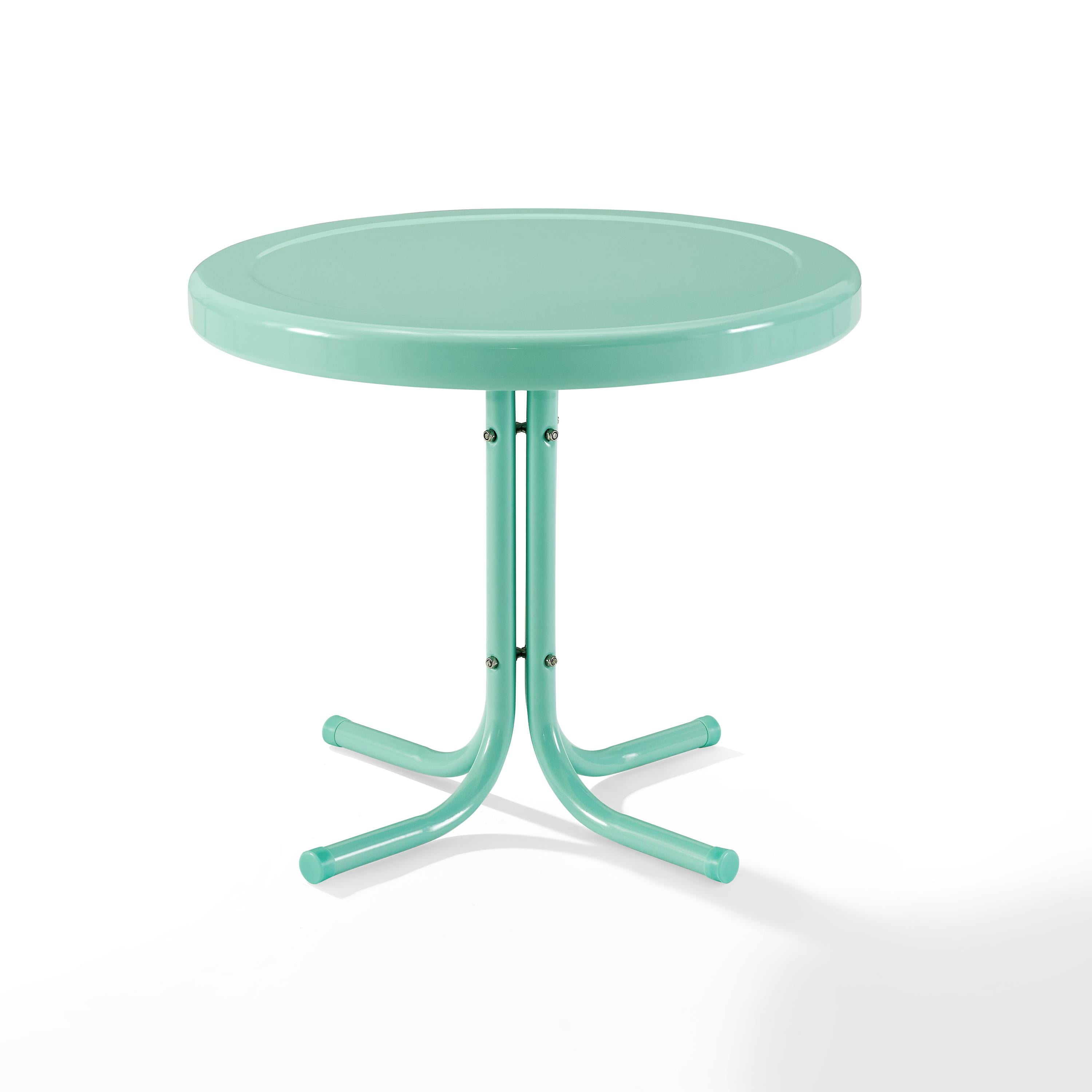 Crosley Furniture Retro Metal Side Table In Aqua