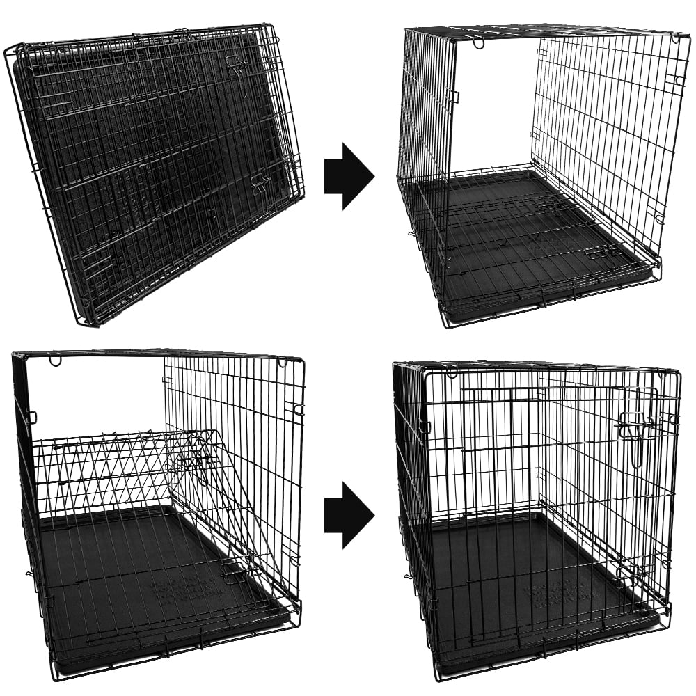 Blue Beagle 42" Dog Folding Crate Single Door Kennel
