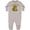 AC-Heather Grey, variant on Snappy but Sweet Cute Alligator Baby Fleece Romper