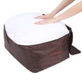thumbnail image 4 of REGALWOVEN Clothes Storage, Storage Bags, 1 Pack Moving Bags for Organizing Comforters, Closet Organizers, and Storage with Handles Coffee 21.5*14*8in, 4 of 7