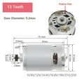 thumbnail image 5 of RS550 DC Motor 9/11/12//13/14 Teeth 10.8V-25V High Torque Gear Box Electric Saw Micro Motor For Reciprocating Saw/Electric Drill, 5 of 6