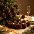 thumbnail image 6 of 15PCS Clearance! Coffee Jumbo Ball Shatterproof Christmas Ornament, Velvet Christmas Tree Balls Decorative Hanging Ornaments, Christmas Decorations, 6 of 7