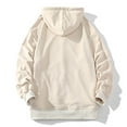 thumbnail image 3 of Lilgiuy Oversized Sweatshirt for Men Casual Solid Color Long Sleeve Full Zip Trendy Drawstring Hoodie Sweatshirt with Pockets for Work Office, 3 of 4