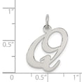 thumbnail image 2 of Auriga Fine Jewelry 925 Sterling Silver Fancy Script Letter Q Initial Charm Pendant for Women (L - 22mm, W - 18mm), 2 of 6