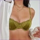 thumbnail image 2 of Conjunto de ropa interior de encaje satinado ultrafino para pecho grande, pecho pequeño, sujetador femenino antiflacidez, 2 of 5