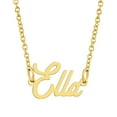 thumbnail image 1 of KISPER 18K Gold Plated Stainless Steel Personalized Name Pendant Necklace, Ella, 1 of 6