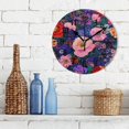 thumbnail image 3 of Yayeee 10" Wall Clock Battery Operated Quartz Round Silent Non-Ticking Home Decor, Beautiful Floral Pattern, 3 of 6