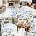 thumbnail image 6 of Eucalyptus Flower Large Area Rugs for Bedroom Living Room, Soft Non Slip Carpet Bedside Rug, Sage Green Leaf Blue Floral Watercolor Rectangular Floor Cover Kitchen Accent Rug 6'x9' for Office, 6 of 9