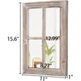 thumbnail image 5 of Farmhouse Small Window Mirrors for Wall Decor 11 X 16 Inch, Hanging Distressed Wood Frame Rustic Rectangular Mirror, Shabby Chic Window Pane Mirrors, 5 of 9