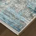 thumbnail image 3 of Feizy Cadiz Modern Abstract, Ivory/Blue/Gold, 7'9" x 11' Area Rug Sheen Industrial Watercolor Floor Rug for Living room Bedroom, 3 of 8
