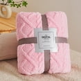 thumbnail image 1 of Fleece Blanket Cotton, Blanket 1X Blanket (Pink-E), 1 of 3