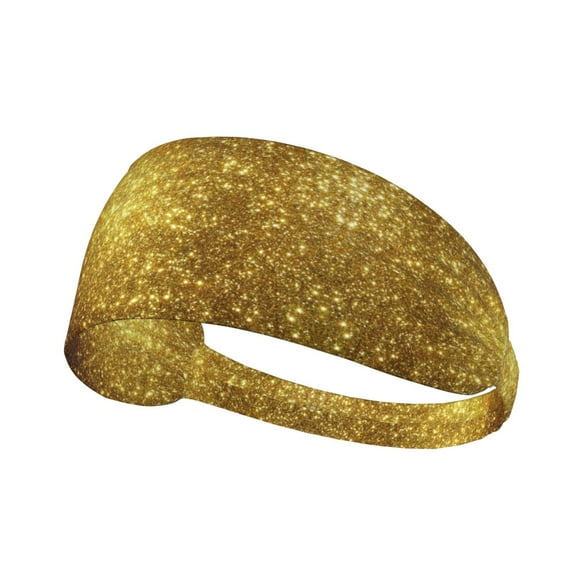 Gold Sports Headbands Sweatbands Non Slip Sweat Bands Athletic Workout Fashion Wide Hair Bands For Men Women