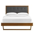 thumbnail image 6 of Modway Willow Full Wood Platform Bed With Angular Frame in Walnut Charcoal, 6 of 11