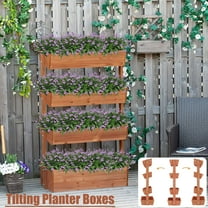 Tiered Solid Wood Standing Raised Garden Bed Extre Large Planter Box In/Outdoor