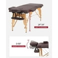 thumbnail image 5 of NiamVelo Professional Massage Table Portable Folding Massage Bed 73 inch 2 Fold Height Adjustable Spa Bed W/Carry Case, Brown, 5 of 8