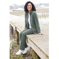 thumbnail image 2 of Woman Within Zip-Front Microfleece Jacket Long Oversized Fleece, 2 of 6