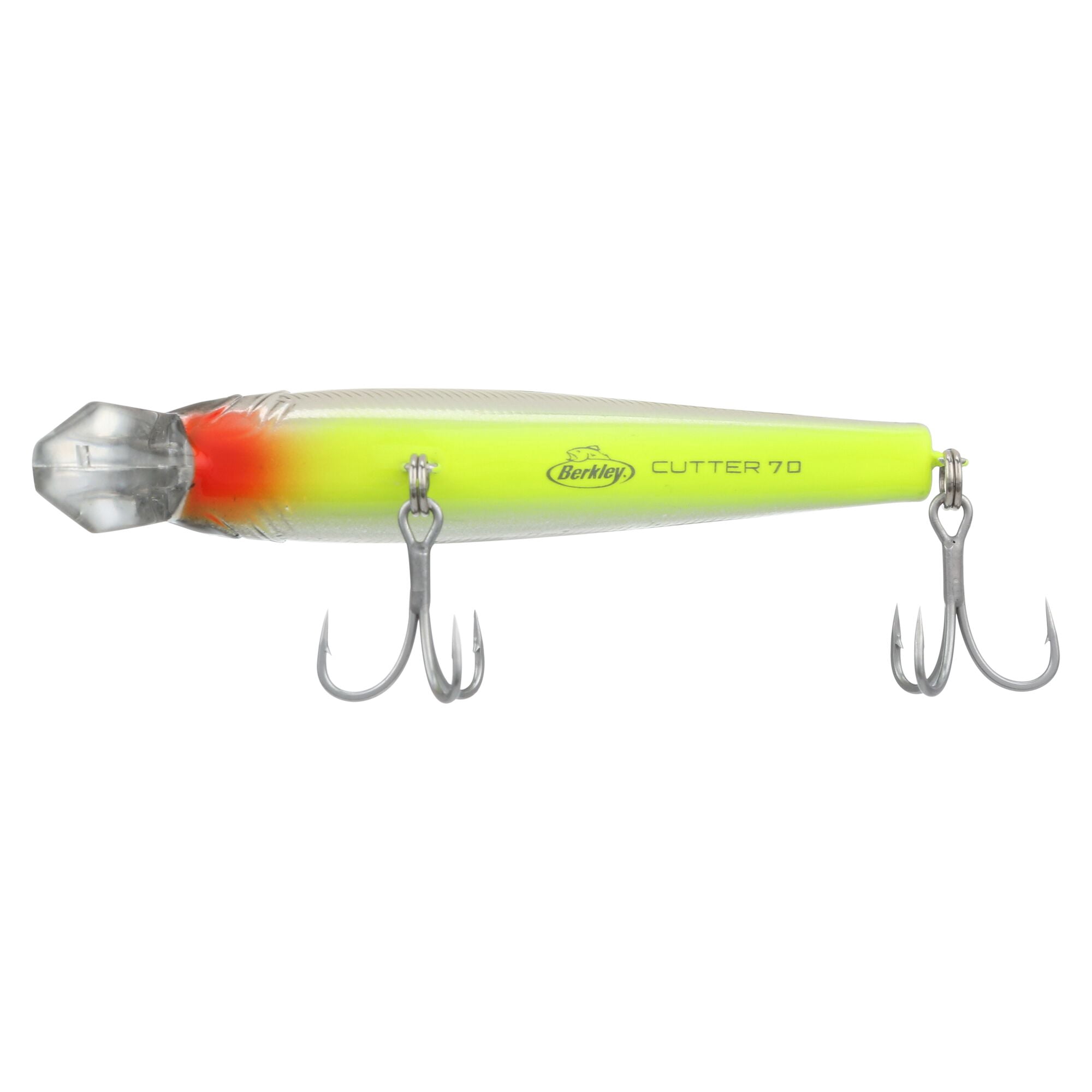 Berkley Cutter Saltwater, 2.75 in, Jerkbaits, Chrome/Chartreuse (1 Count)