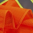 thumbnail image 5 of 3C Products Deluxe Safety Orange ANSI Class 2 Cool Mesh Safety Vest w/ Green Contrast Piping, Dual Mic Tabs and 4 Pockets, 5 of 5