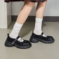 thumbnail image 3 of Women Platform Mary Jane Shoes Round Toe Strap Chunky Casual Comfort Dress Shoes, 3 of 5