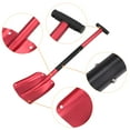 thumbnail image 4 of Uxcell Pelle à Neige 63-82cm(24 Pouces-32 Pouces) Longueur Aluminium Réglable Pelles de Camping Rétractables avec Sac de Transport, Rouge Noir, 4 of 5