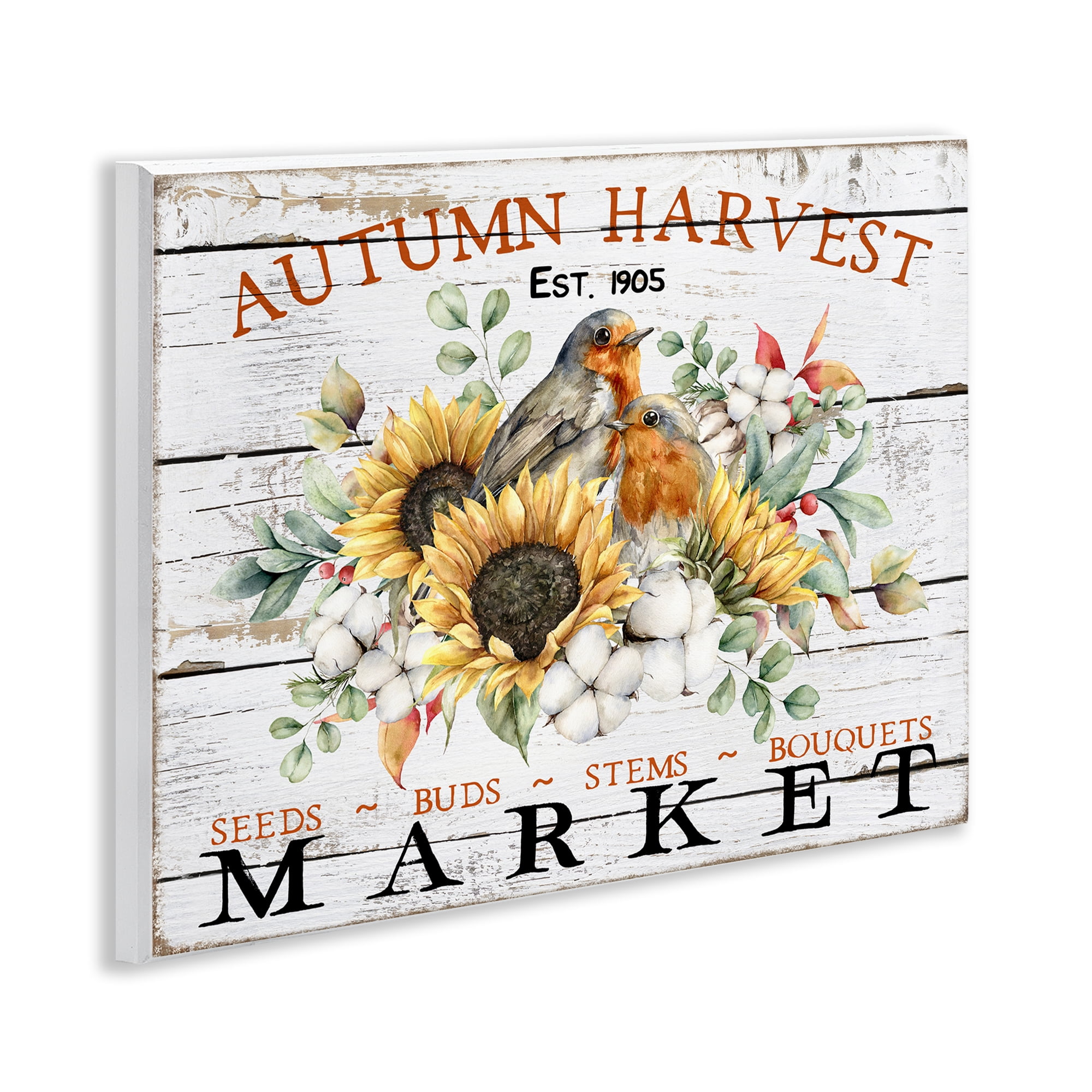 Stupell Industries Autumn Harvest Market Holiday Painting Unframed Art Prints Wall Art, 14 x 11