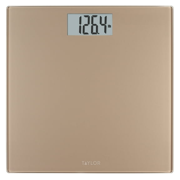Taylor Digital Glass Bathroom Scale with Champagne Finish