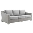 thumbnail image 4 of Modway 4-Piece Wicker Outdoor Patio Dining Set, Light Gray, 4 of 11