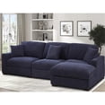 thumbnail image 2 of Wide Sectional Sofa with Chaise 3 Seat Modular Sofa Chenille Couch Blue, 2 of 7