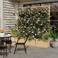 thumbnail image 6 of Cedar Privacy Screen with Planter Box 62"x10"x65" Garden Fence Panel, 3 Hinged Freestanding with Drain Holes, Natural Wood Room Divider for Patio, Deck, Backyard & Balcony, Raised Garden Bed Kit, 6 of 7