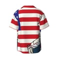 thumbnail image 6 of Lsque American Astronaut Runs Forward print Men's Cuban Collar Short Sleeve Shirt Summer Beachwear Casual Button Down Fashionable Vacation Leisure Shirt-Medium, 6 of 7